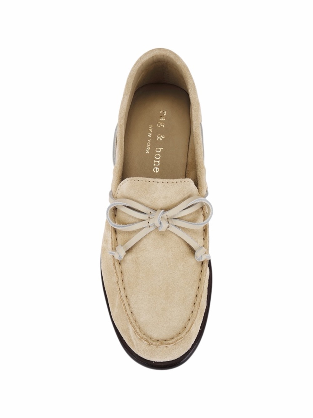 Rag & Bone – Carter Boat Shoe – Macadamia Suede Loafer – Sz. 37.5